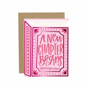 A New Chapter Begins Birthday Greeting Card